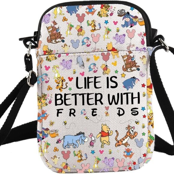 Lightweight Waterproof Cartoon Crossbody Bag with Adjustable Strap - 8.45x5.7in - Picture 1 of 7